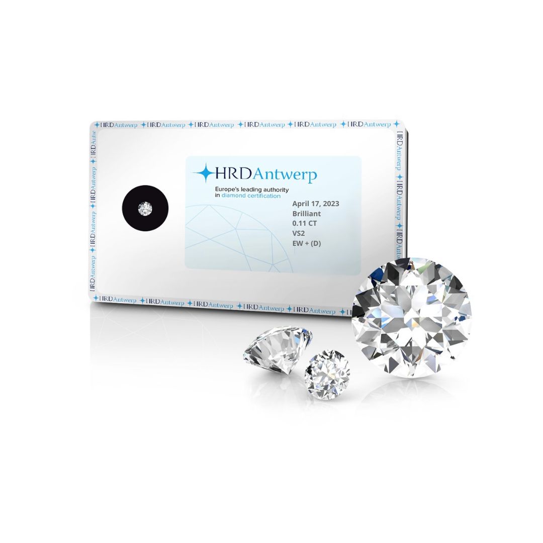 Hrd Antwerp -  Blister Diamanti 0,11ct