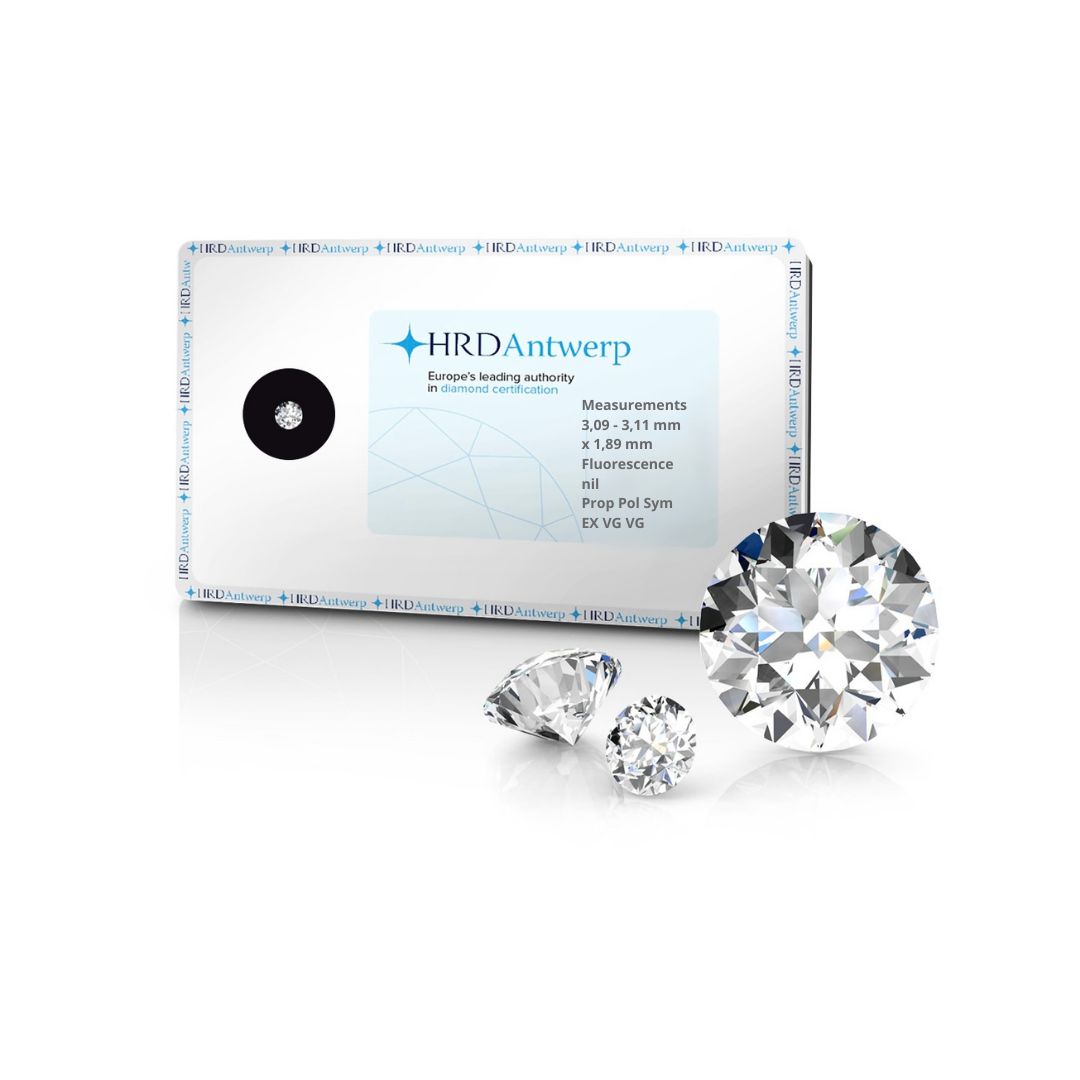 Hrd Antwerp - Blister Diamanti 0,20ct