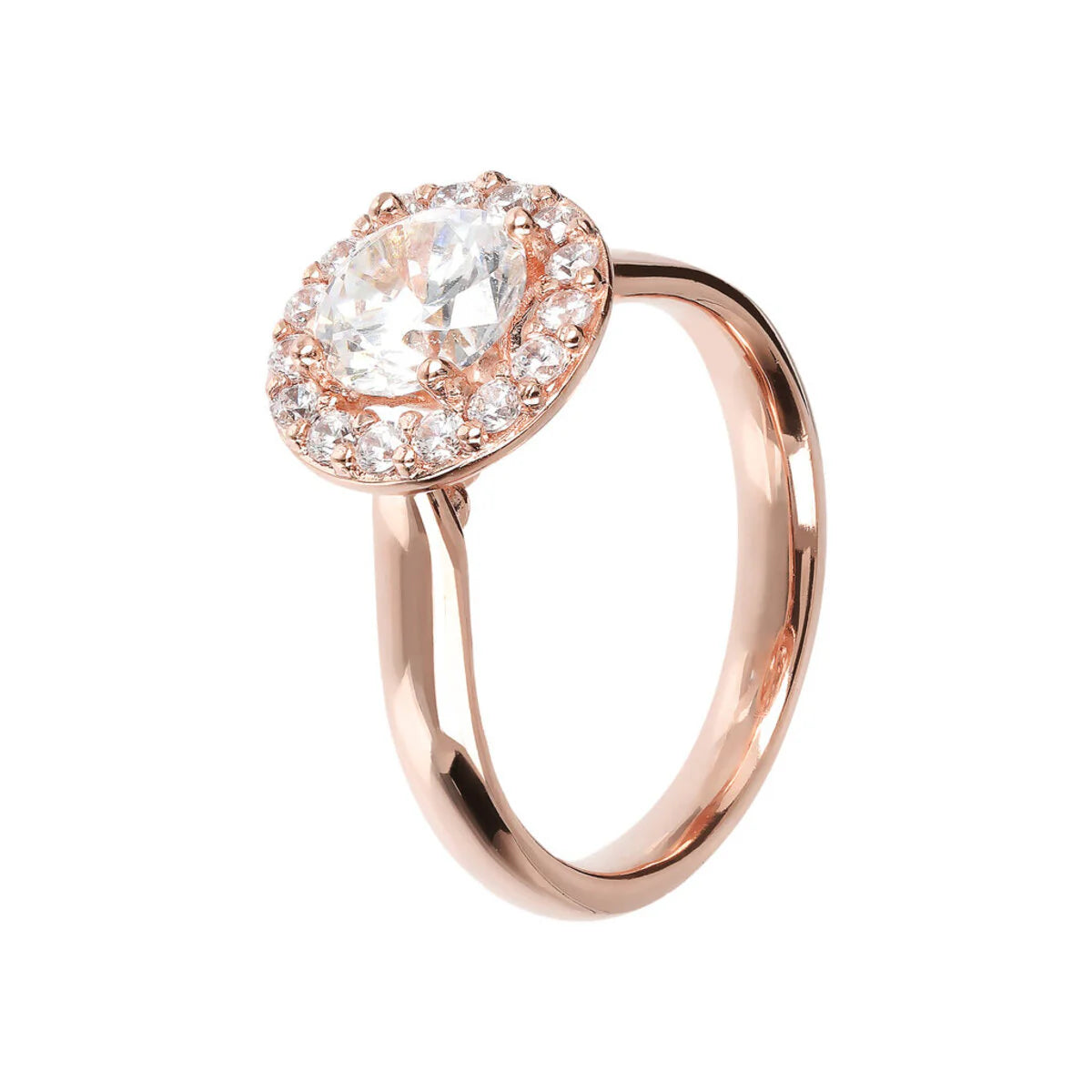 Bronzallure - Anello Solitario con Maxi Cubic Zirconia