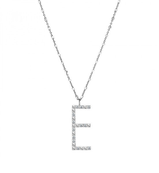 Rosato - Collana in Argento Cubica Zirconia Lettera